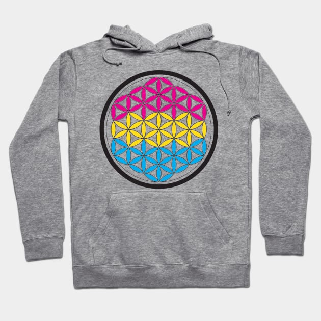 pansexual flower of life Hoodie by chromatosis